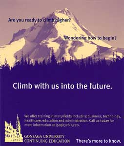 Gonzaga University Continuing Education Advertisement