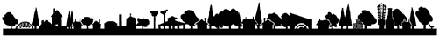 Additional border with many more Spokane landmarks in silhouette