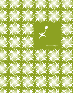 Image of back of shopping bag; copy reads: Ready to bag it? - figure on bag is holding a shopping bag
