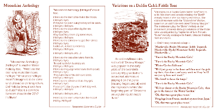 Screen shot of a page from The Glittering Hill CD annotated listening guide