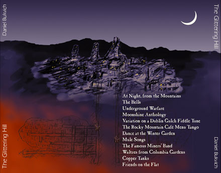 Screen shot of The Glittering Hill CD back cover